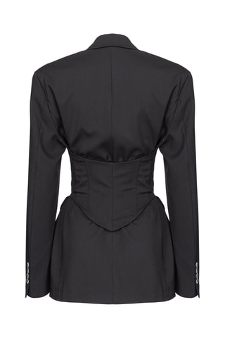 Chaqueta de lana - Negro