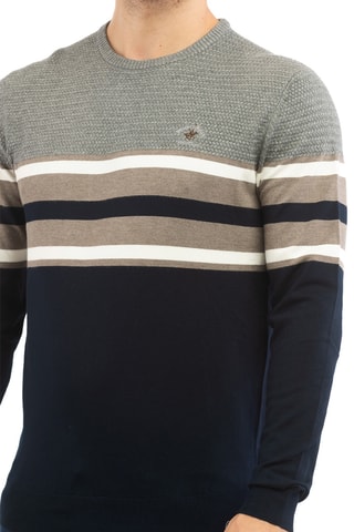 Jersey - Blanco, azul y gris