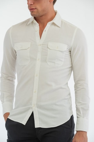 Camisa slim fit - Blanco