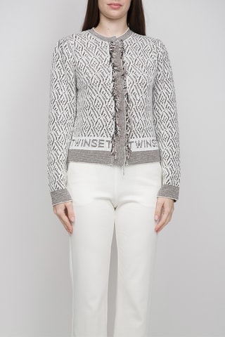 Cárdigan - Twinset - Blanco y negro