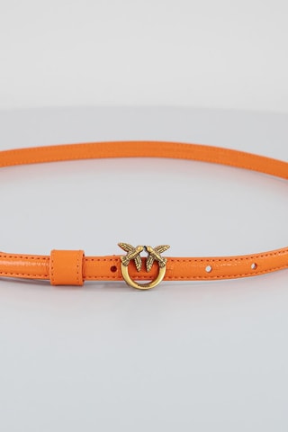 Cinturón de piel ovina - Naranja y dorado