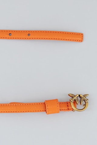 Cinturón de piel ovina - Naranja y dorado
