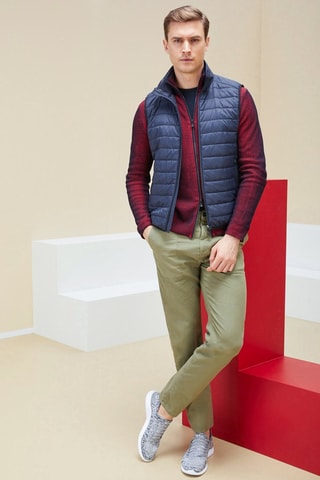 Cárdigan slim fit - Incotex - Azul
