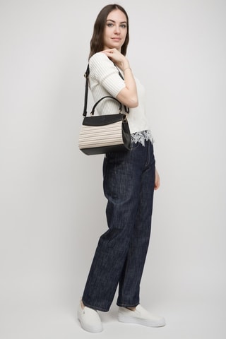 Bolso - Negro, beige y marrón