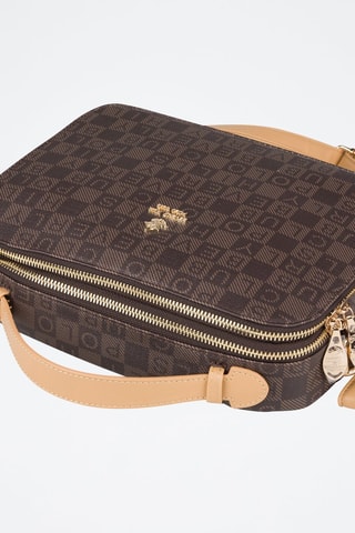 Bolso - Beige, dorado y marrón