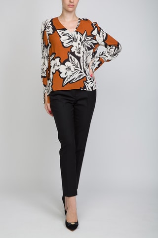 Blusa - Twinset - Negro y marrón