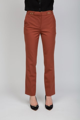 Pantalón de lana - Twinset - Negro y marrón