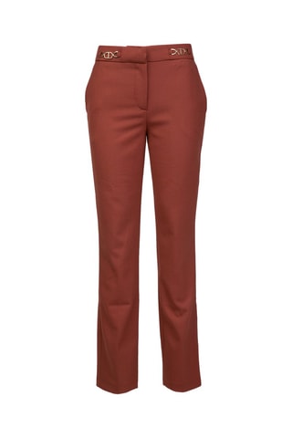 Pantalón de lana - Twinset - Negro y marrón