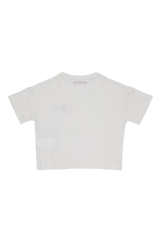 Camiseta - US Polo - Blanco y rosa