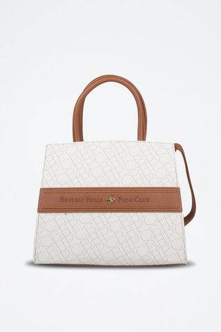 Bolso - Beige, marrón y dorado