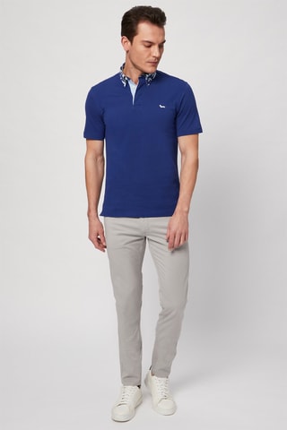 Polo - Blanco y azul