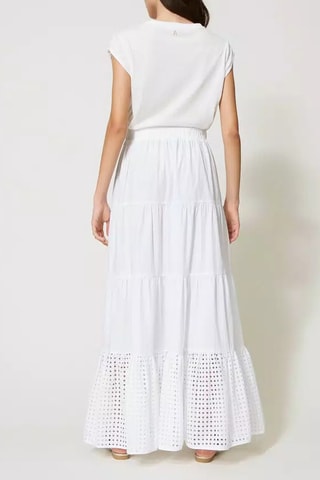 Falda larga - Twinset - Blanco