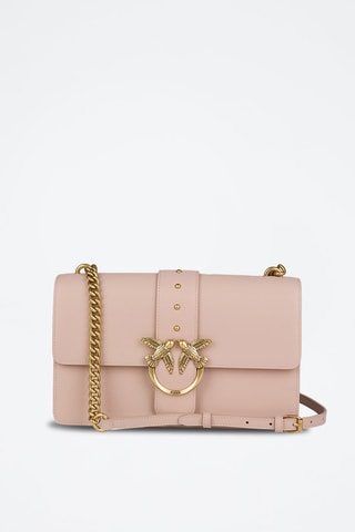 Bandolera de piel bovina Love One Classic - Pinko - Rosa