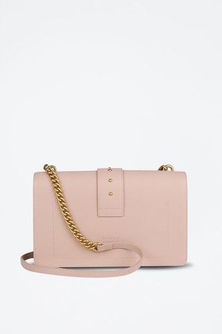 Bandolera de piel bovina Love One Classic - Pinko - Rosa
