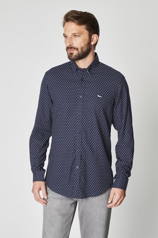 Camisa - Harmont & Blaine - Blanco, azul y gris