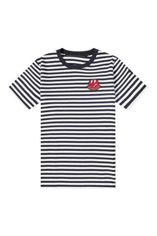 Camiseta Stripe - Moncler - Blanco y negro
