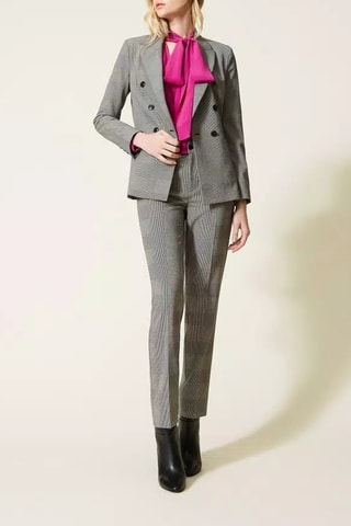 Pantalón - Twinset - Gris y rosa