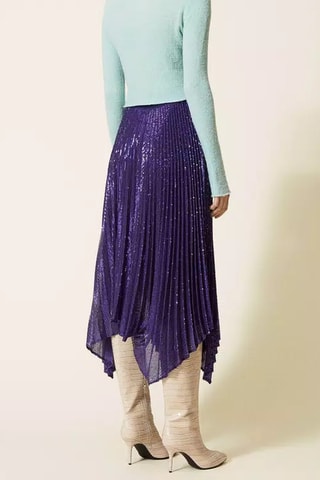 Falda plisada - Twinset - Violeta