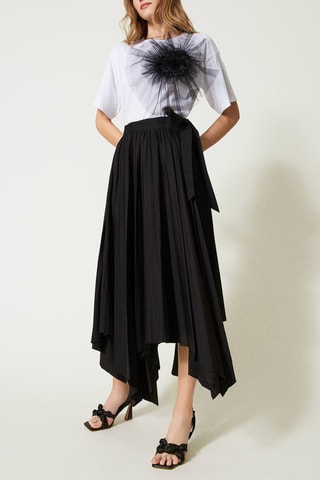 Falda plisada - Twinset - Negro