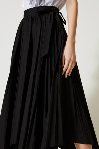 Falda plisada - Twinset - Negro