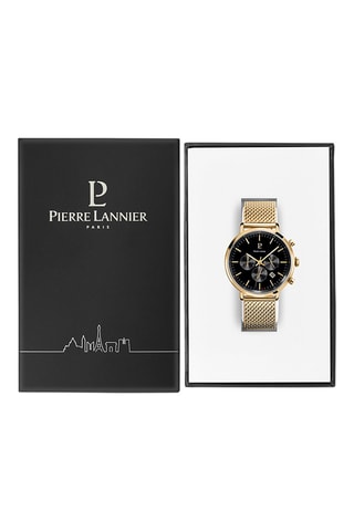 Orologio al quarzo in acciaio - Cronografo - Dorato e nero
