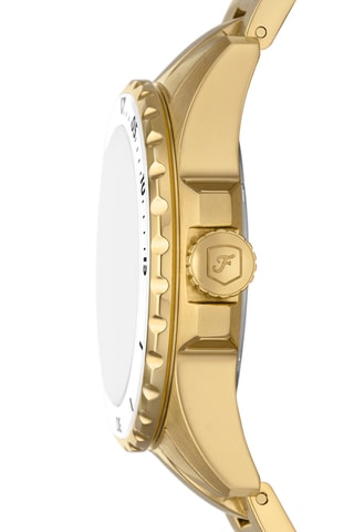 Orologio al quarzo in acciaio - Dorato e argentato