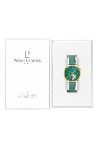 Orologio automatico in pelle - Verde e dorato