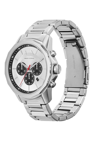 Orologio al quarzo in acciaio - Argentato - Cronografo