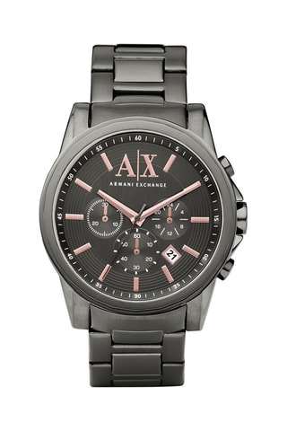 Orologio al quarzo in acciaio - Grigio - Cronografo