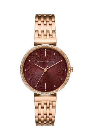 Orologio al quarzo in acciaio e cristalli - Dorato rosa