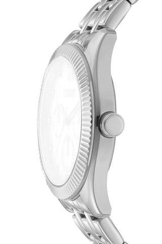 Montre à quartz en acier - Argenté et rose