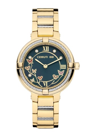 Orologio al quarzo in acciaio Gardena - Dorato