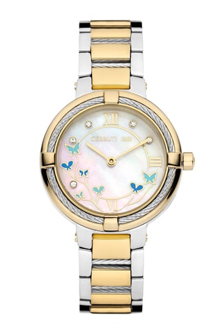 Orologio al quarzo in acciaio Gardena - Dorato e argentato