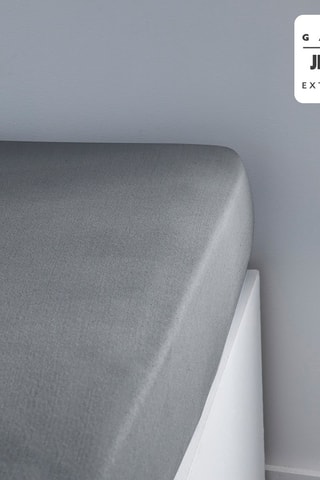 Lenzuolo sotto in jersey di cotone Essential - Acciaio - Angolo 25 cm