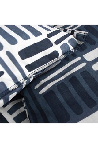 Parure copripiumino in cotone Sunshine 6.52 - Blu e bianco