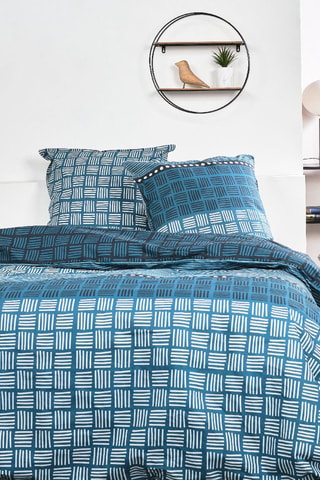 Parure copripiumino in cotone Sunshine - Blu