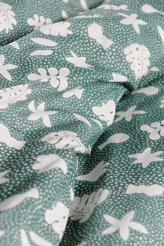 Parure copripiumino in cotone 57 fili/cm² Sunshine - Verde menta e bianco