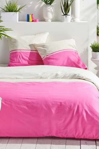 Parure copripiumino in cotone 57 fili/cm² Summer - Rosa
