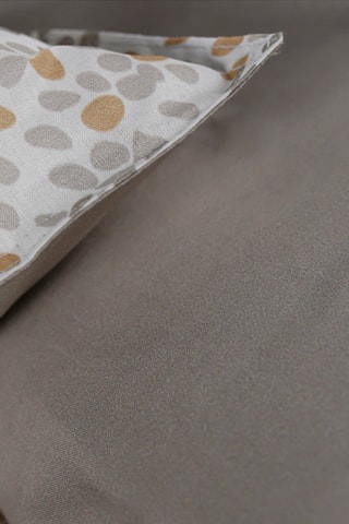 Parure copripiumino in cotone 57 fili/cm² Sunshine - Bianco e grigio