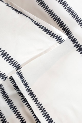 Parure copripiumino in cotone 57 fili/cm² Sunshine - Bianco e nero