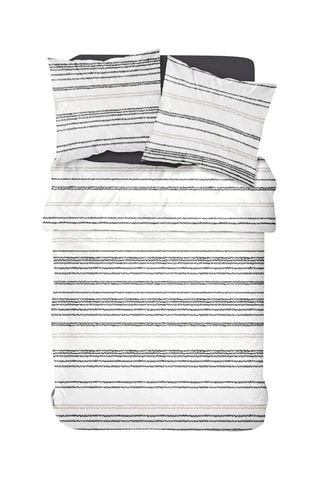 Parure copripiumino in cotone 57 fili/cm² Sunshine - Bianco e nero