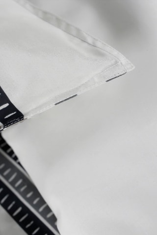 Parure copripiumino in cotone 57 fili/cm² Sunshine - Bianco e grigio