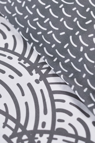 Parure copripiumino in cotone 57 fili/cm²  Sunshine - Bianco e grigio