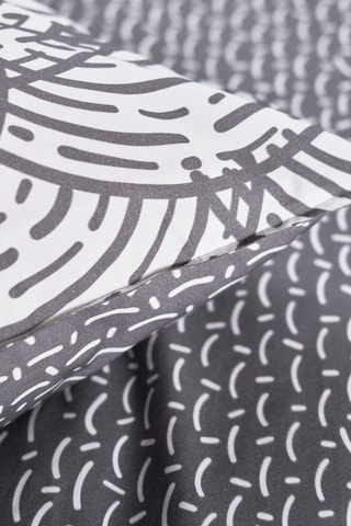Parure copripiumino in cotone 57 fili/cm²  Sunshine - Bianco e grigio