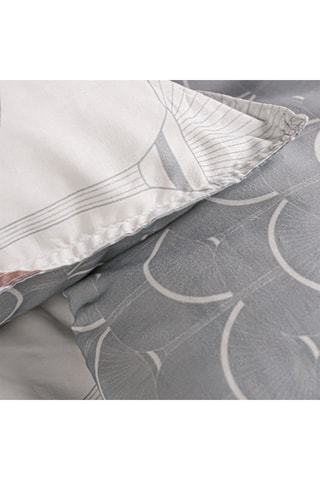 Parure copripiumino in cotone 57 fili/cm² Sunshine 6.23 - Ecrù e grigio