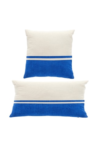 2 cuscini - Blu - 40 x 40 e 30 x 60 cm