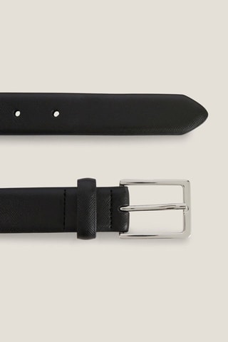 Ceinture en croûte de cuir - Noir