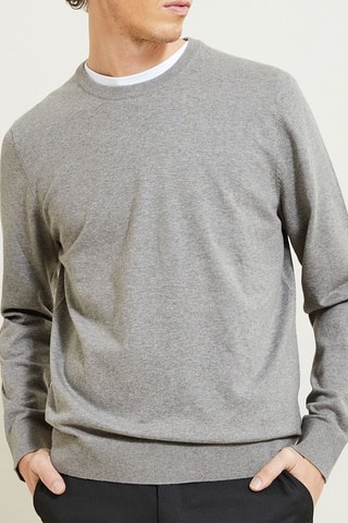 Pull en coton biologique - Gris chiné