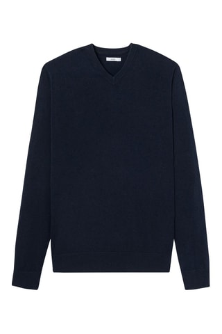 Pull en coton biologique - Bleu Marine
