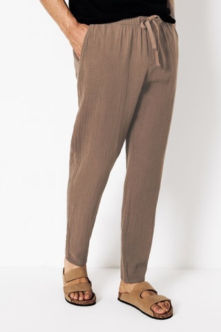 Pantalon relax - Marron